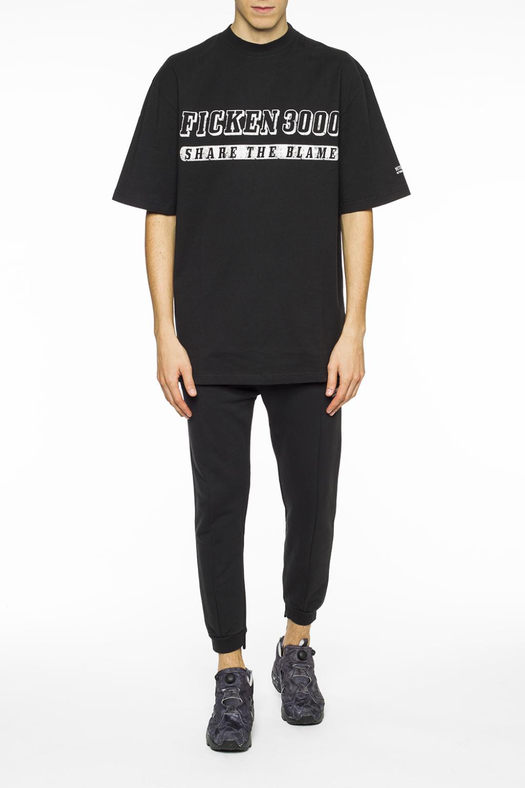 Black Oversize T-shirt VETEMENTS - Vitkac Norway